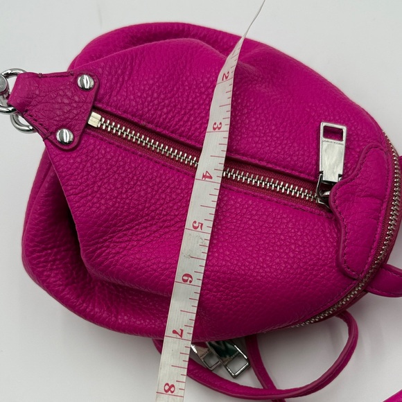 NWT- Rebecca Minkoff- Julian Mini Fuchsia Leather Crossbody - Picture 9 of 10
